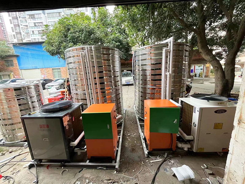 空气能热泵商用热水工程首选绿色变频恒温恒压24小时热水不间断